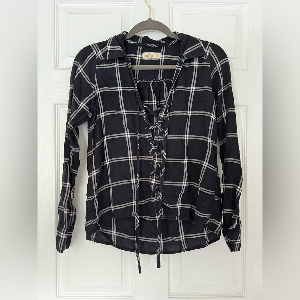 Hollister tie up flannel